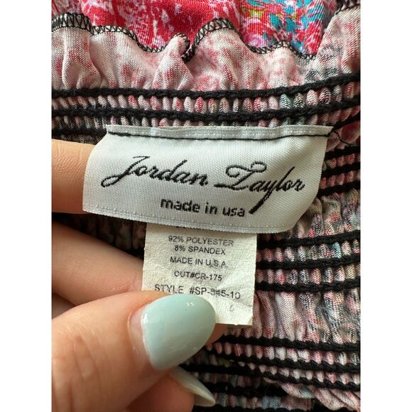 Vintage Pink Floral Multi Halter Midi Dress Size M - Picture 6 of 7